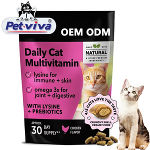 Gà có hương vị làm dịu nhai mềm với L-theanine hoa cúc thúc đẩy thư giãn lo âu cứu trợ thức ăn vật nuôi điều trị mèo bổ sung - Product Image 3