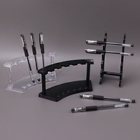 SUNTECH ST-45481 Présentoir à stylos incurvé en acrylique transparent à 6 fentes, support de rangement pour stylos plume/gel, organisateur de bureau, papeterie