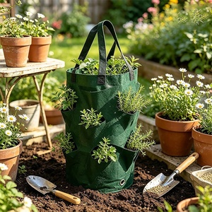 Bolsa Colgante para Cultivo de Fresas, de Tela No Tejida, Estilo Europeo Americano, para Jardinería Doméstica, Bolsa para el Crecimiento de Plantas, Superventas - Product Image 1