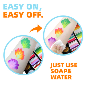 Kit de <span class=keywords><strong>Pintura</strong></span> Corporal y <span class=keywords><strong>Facial</strong></span> GP <span class=keywords><strong>Profesional</strong></span> a Base de Agua para Niños, Resistente al Agua, con Purpurina Gruesa Prensada, No Tóxico y Lavable - Product Image 5