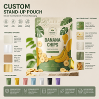 Sachets personnalisés en aluminium avec fermeture éclair pour emballage de noix de coco, impression par gravure, pour fruits secs, mangues, bananes, chips et snacks, qualité alimentaire
