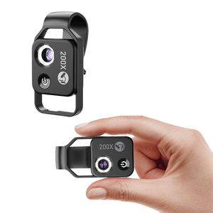 <span class=keywords><strong>Objectif</strong></span> de microscope numérique grossissant 200X pour photographie professionnelle avec lumière LED mobile CPL, objectifs <span class=keywords><strong>macro</strong></span> pour smartphone - Product Image 5