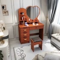 Nouvelle Arrivée Meuble de Rangement Latéral Portable Vintage Coiffeuse Intelligente en Marbre avec Miroir pour Chambre à Coucher