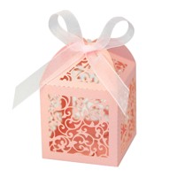 Boîte à bonbons de mariage élégante de style européen, à motifs ajourés, avec fenêtre découpée en papier, boîte cadeau pour chocolats, modèle fabriqué en Chine