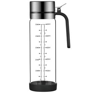 Botella de aceite de vidrio, recipiente a prueba de fugas para cocina, botellas de salsa de soja, recipientes para vinagre, juego de herramientas para condimentos con tapa abatible para el hogar - Product Image 5