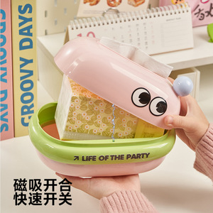 Boîte à mouchoirs créative pour bureau, grande capacité, fermeture magnétique, étanche, pratique pour la maison et le bureau - Product Image 4