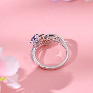 Bague de fiançailles classique en or massif 9K/14K/18K sur mesure, saphir taille ovale et diamants naturels, bijoux de luxe - Product Image 4