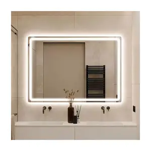 热销酒店家用触摸屏发光二极管镜子带智能Ip65浴室镜子批发