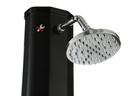 Kangrun 2025 Excellente Qualité Conception Populaire Assemblage Simple Dispositif de Température PVC Octogone Noir 35L Douche Solaire Extérieure