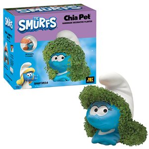 Pot de fleurs décoratif Chia Pet Smurfette, facile à réaliser et amusant à cultiver, cadeau original, parfait pour toutes les occasions - Product Image 1