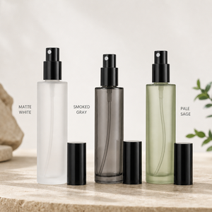 Botella de Vidrio Personalizada de Lujo para Cosméticos, 30ml/50ml/100ml, Redonda, con Tapa de Rosca, Impresión Serigrafiada, Envase para Cuidado de la Piel - Product Image 2