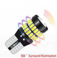Ampoules LED FSYLX 168 T10 6000K Blanc Ambre Bleu W5W sans erreur pour voiture, plafonnier, porte, éclairage de courtoisie, plaque d'immatriculation, tableau de bord, instruments