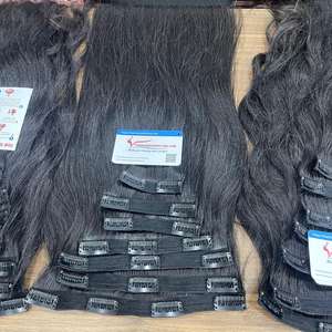 Nouveau type d'extension de cheveux vietnamiens 100% Clip In From Thanh An Viet Nam Pas d'enchevêtrement Pas de perte de cheveux Prêt à expédier Genius Weft - Product Image 5