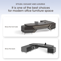 Bureau de direction moderne et durable, grande table en bois MDF, bureau de direction de luxe