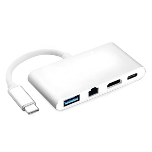 Hub USB C 4 en 1, Tipo C a HDMI 4K, USB 3.0, Ethernet, Carga PD, Adaptador Multipuerto - Product Image 1