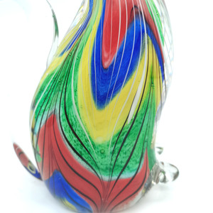 Ornamenti per gatti fatti a mano in vetro di arte Murano in vetro soffiato colorato per la decorazione domestica - Product Image 6