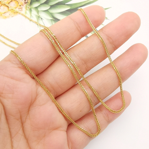 Hip Hop Style 18K Or Massif 1.5mm Plus Épais Chopin Lien Chaîne Collier À La Mode Permanent Bijoux pour Hommes et Femmes - Product Image 5