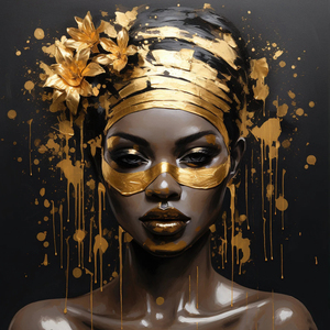 Décoration intérieure <span class=keywords><strong>moderne</strong></span> Beauté <span class=keywords><strong>africaine</strong></span> Impression sur toile Doré Noir Femmes Art mural Photos Toile Déco Décoration intérieure <span class=keywords><strong>moderne</strong></span> - Product Image 5