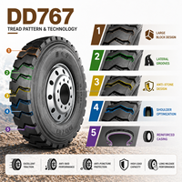 Neumático Radial AIRLAND DD767 para Camión y Autobús, 7.50R16 8.25R16 9.00R20 16PR, Resistente a Cortes, Nuevo, para Carreteras de Piedra Regionales