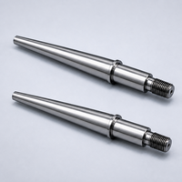 Axe conique en acier usiné CNC suisse sur mesure pour mécanismes de bobinage et d'outillage compact