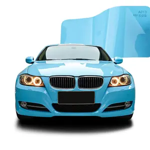 1,52 X 17M film vinil bungkus warna tph cat mobil penyembuhan sendiri PPF biru mengkilap Film pelindung cat ppf berubah warna