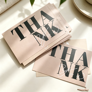 โปสการ์ดขอบคุณพร้อมโลโก้แบรนด์, การ์ดขอบคุณแบบทันสมัยพร้อมรหัสส่วนลดสำหรับบรรจุภัณฑ์อีคอมเมิร์ซ - Product Image 1