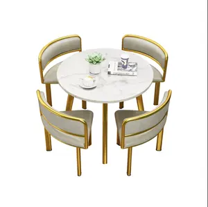 बातचीत टेबल और कुर्सियों संयोजन होटल सरल आधुनिक वाणिज्यिक रिसेप्शन 4 के साथ खाने की मेज कुर्सियों