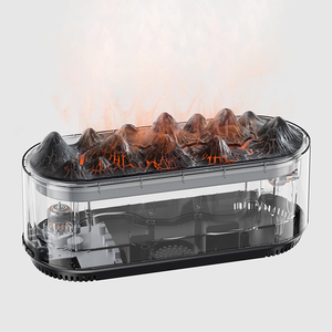 Luz nocturna Luz de calefacción y refrigeración Fuego simulado Llama de <span class=keywords><strong>aire</strong></span> Difusor de aroma Aceite esencial <span class=keywords><strong>Humidificador</strong></span> de volcán - Product Image 4