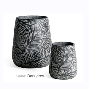 Vaso da Giardino Grande <span class=keywords><strong>in</strong></span> <span class=keywords><strong>Cemento</strong></span> di Forma Rotonda all'Ingrosso per Interni ed Esterni Vaso Alto per Fiori e Piante da Decorazione - Product Image 4