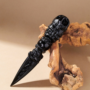 Vajra Phurba en <span class=keywords><strong>Obsidienne</strong></span> Naturelle Sculpté à la Main, Bâtonnet de Guérison en Cristal pour la <span class=keywords><strong>Protection</strong></span> Énergétique et la Décoration Spirituelle (Vente en Gros) - Product Image 6