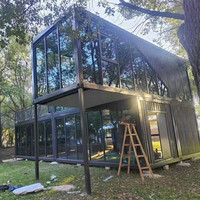 Capsule à 2 étages 20 pieds 40 pieds Maison conteneur créative Petite maison préfabriquée prête à l'emploi avec deux chambres Prix au café bar