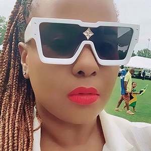 Lunettes de soleil rétro tendance 2025 pour femmes, monture carrée surdimensionnée colorée, pour hommes - Product Image 4