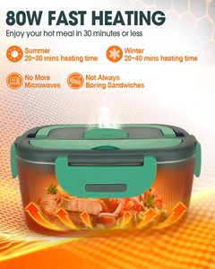 Select 110V/220V Plastic Portable Heater Electric <b>Heated</b> Lunchbox Hot Food Thermal Lunch Box - Product Image 2