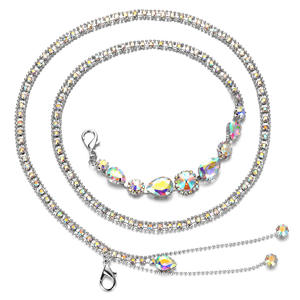 Femmes Bling Bling Crystal Waist Belt Colorful Rhinestones Sexy Belt Ladies Dress - Product Image 5