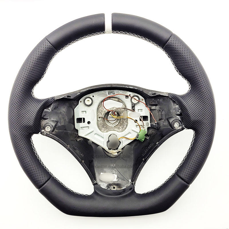 Leather+white stripes+white stitching