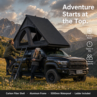 Tente de toit Zentopia en fibre de carbone ultra légère 45 kg, coque rigide, 2 personnes, installation rapide, imperméable, échelle télescopique, quatre saisons, SUV