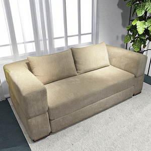 Sofá comprimido con respaldo extraíble y almohada Sofá <span class=keywords><strong>cama</strong></span> convertible para dormitorio y sala de estar con diseño moderno - Product Image 2