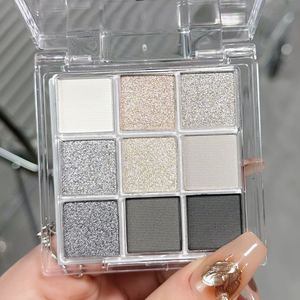 Palette de fards à paupières 9 couleurs effet peau mate, scintillante et pailletée, waterproof, hautement pigmentée pour maquillage de scène et de soirée - Product Image 3