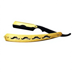 ASAP Rose Gold Sustainable Professional Stainless Steel Shavette Straight Barber <b>Razor</b> with Replaceable Blade for <b>Men</b> - Product Image 1