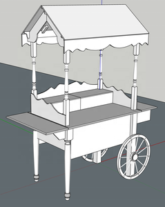 Chariot d'affichage <span class=keywords><strong>de</strong></span> fleurs en bois bon marché en gros chariot <span class=keywords><strong>de</strong></span> bonbons blancs avec roues pour la décoration <span class=keywords><strong>de</strong></span> mariage - Product Image 4