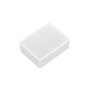 Boîtes de rangement en plastique PP transparentes, boîte à bijoux rectangulaire couverte pour bureau, petite, moyenne, grande taille - Product Image 5