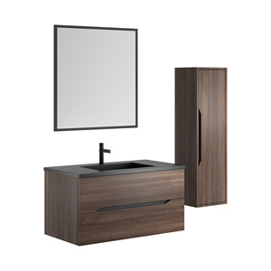 Mueble de Baño de PVC Impermeable de Lujo, Superventas, con Espejo Iluminado por LED y Lavabo Individual para Venta al por Mayor <span class=keywords><strong>TONA</strong></span> - Product Image 6