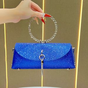 Nouveau sac à main rond incrusté de diamants, sac à bandoulière à chaîne, sac bandoulière tendance et brillant, sac à main haut de gamme à franges - Product Image 6