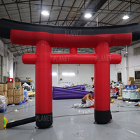Arche publicitaire gonflable Torii rouge japonaise personnalisée pour événements en plein air