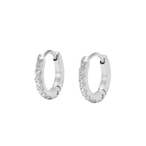 Pendientes de Acero Inoxidable con Baño de Oro PVD de 18K y Circonitas |   Joyería Moderna Resistente al Agua y al Deslustre para Mujer - Product Image 2