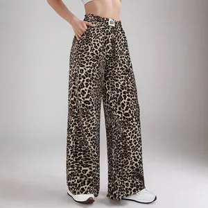 Новые прямые брюки в европейском американском стиле с высокой талией, повседневные свободные брюки с принтом для женщин - Product Image 2