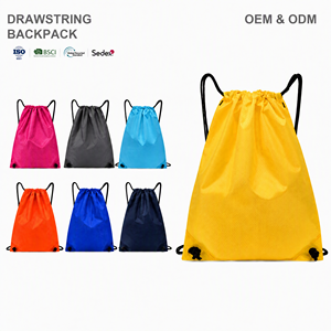 Mochila con Cordón para Correr y Hacer Senderismo, Ligera, de Poliéster Ripstop, Resistente al Agua, para Excursiones de un Día - Product Image 1