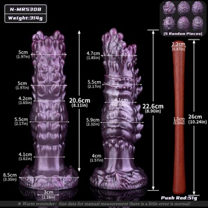 เครื่องกระตุ้นทวารหนักและช่องคลอดรุ่น N-MR5308 Zerg Tentacles พร้อมไข่เอเลี่ยน 6 ฟอง แบบกดด้วยมือ ทำจากซิลิโคนแบบกลวง สำหรับผู้ใหญ่เล่น BDSM - Product Image 6