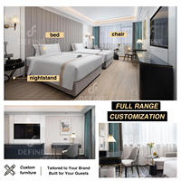 Ensemble de meubles de chambre d'hôtel de luxe cinq étoiles, lits king-size et queen-size, ensembles de chambres modernes, meubles d'hôtel sur mesure pour usage commercial