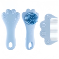 Sisir Pijat Kulit Kepala Anak Portabel Lucu, Set Sisir Rambut Anti Kusut, Bahan ABS Silikon Tahan Lama, Paket Hadiah, Set Perawatan Rambut